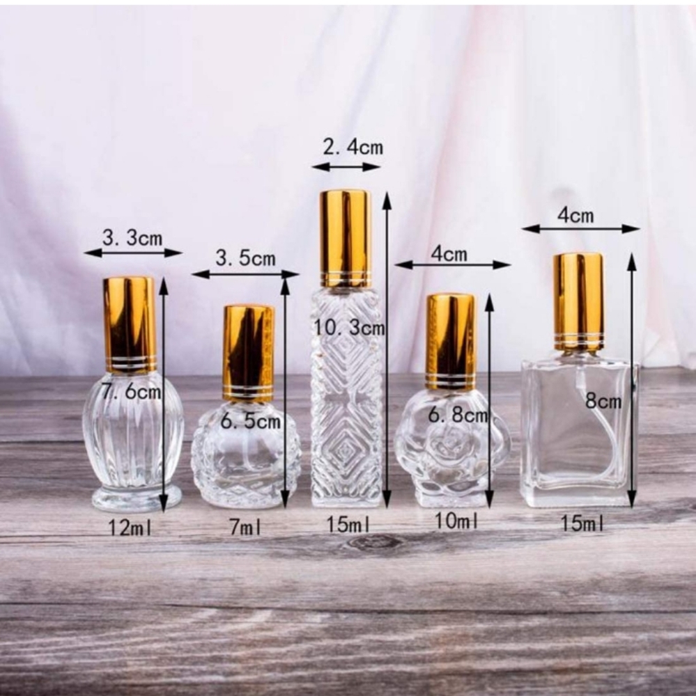 Vintage Refillable Perfume Bottles Glass Empty Spray Bottle - Picture 2 of 4